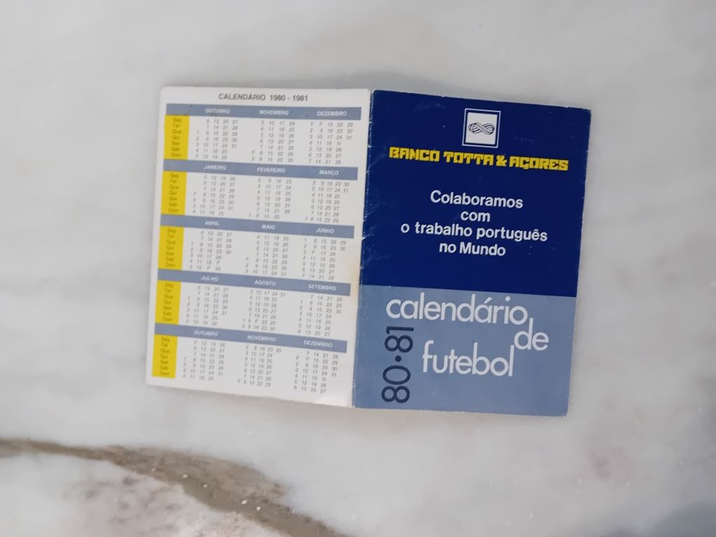Conjunto de Calendários de Futebol Antigos