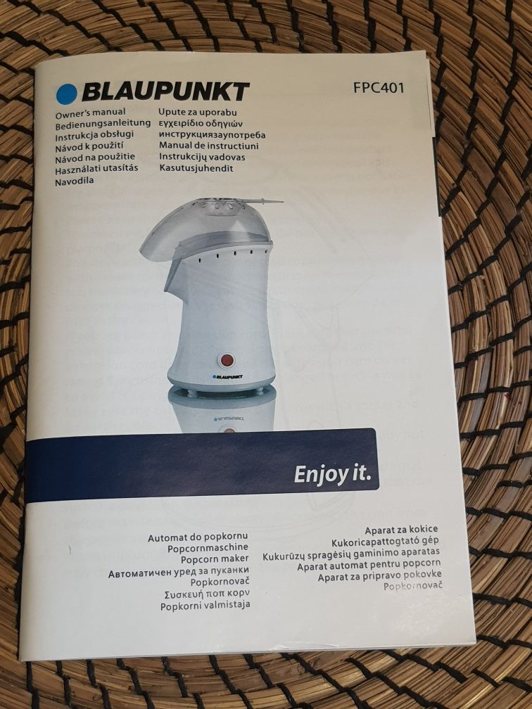 Urządzenie do popcornu bez tłuszczu Blaupunkt biały 1200W