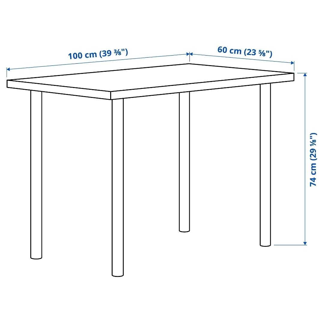 Białe biurko stół IKEA LINNMON/ADILS