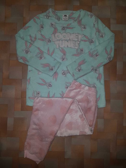 Мега теплый, пушистый комплект Primark, пижама Looney Tunes, плюш М р