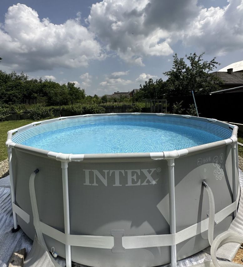 Каркасний Басейн INTEX 366x76 Каркасный бассейн серый