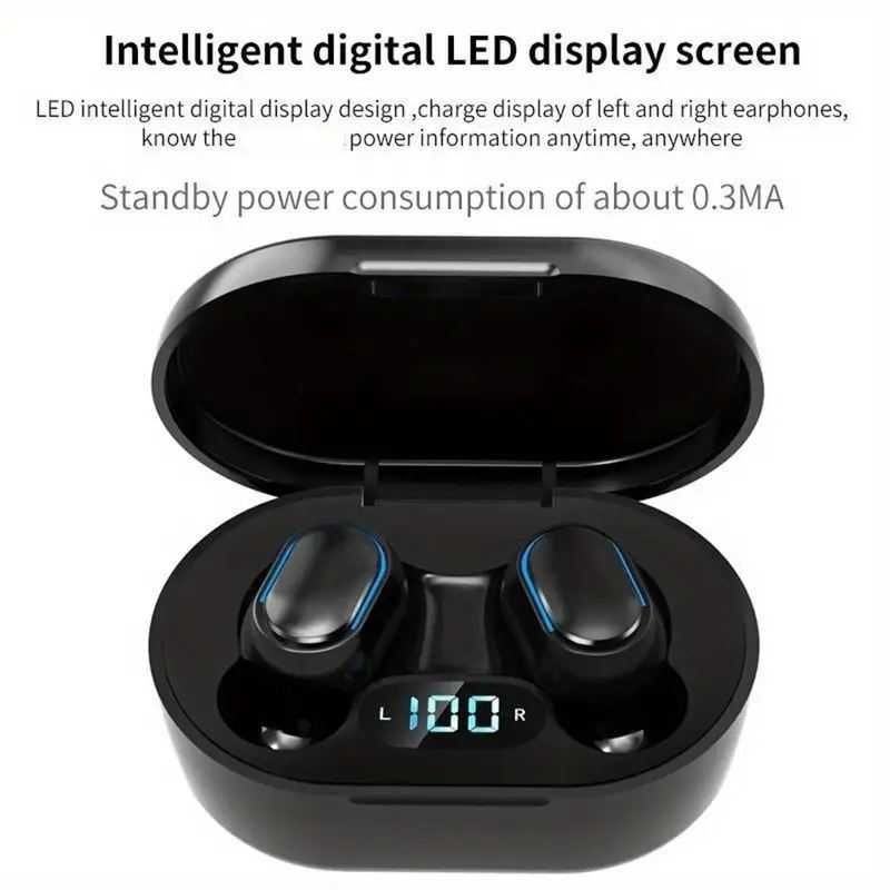 Fones sem fios. Intelligent digital LED display screen. Novos.