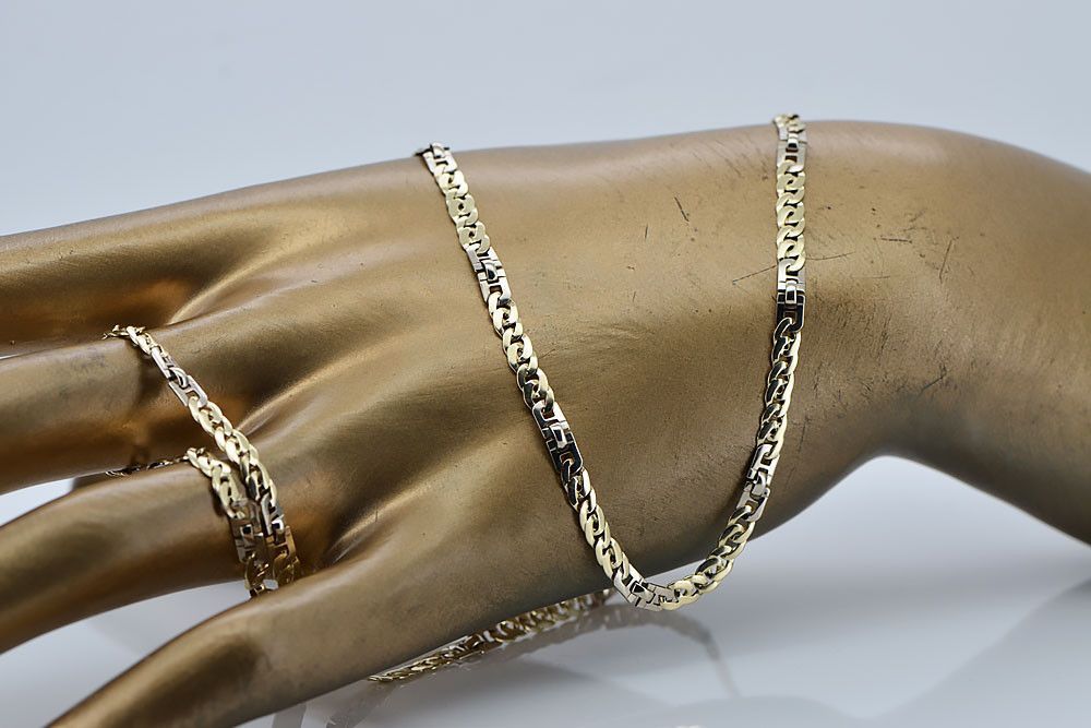 Złoty łańcuszek 14k 585 włoski pełny pancerka cc043yw Gdańsk