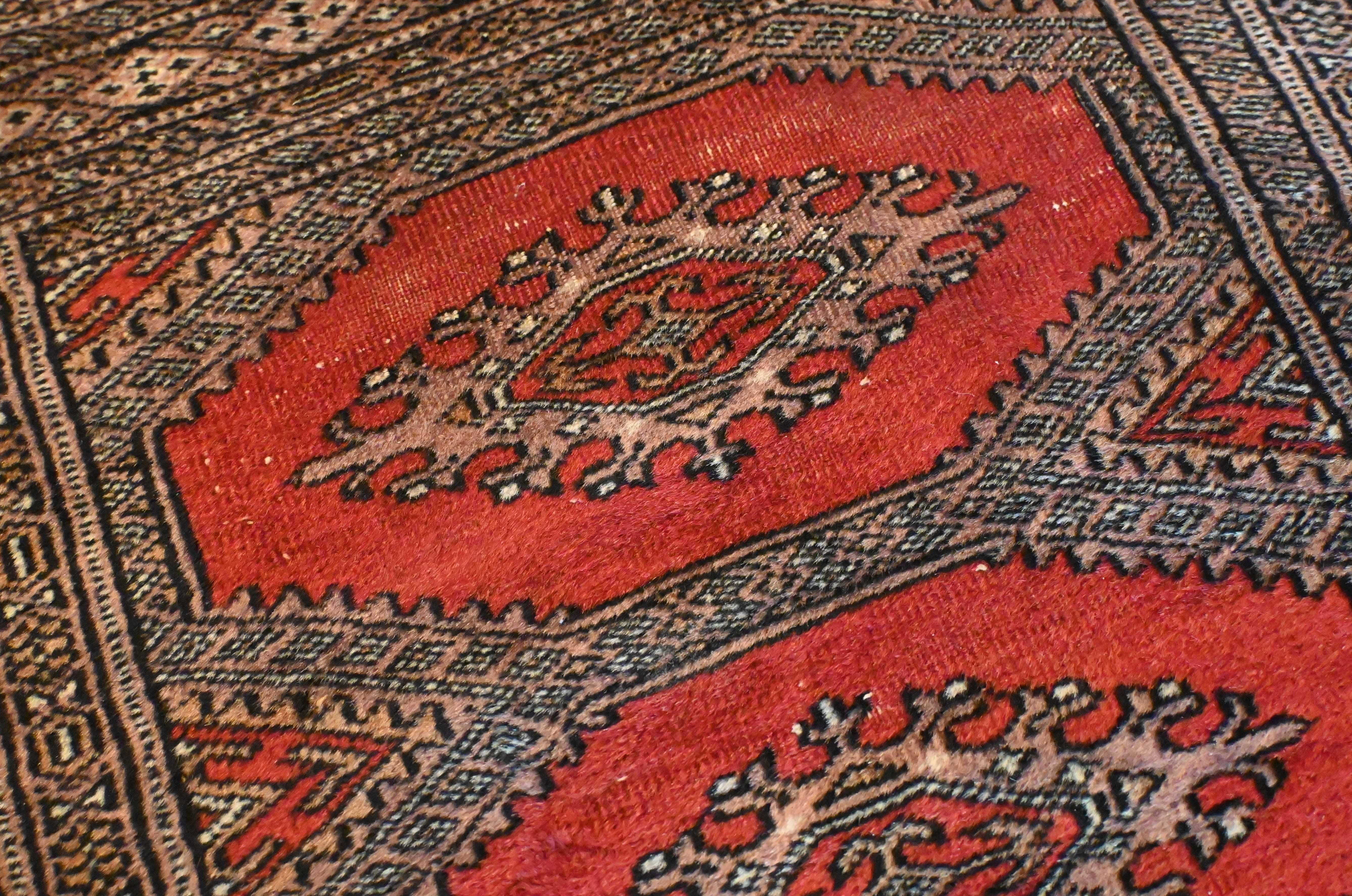 Dywan chodnik wełniany wełna ręcznie tkany 410x74 afgan vintage