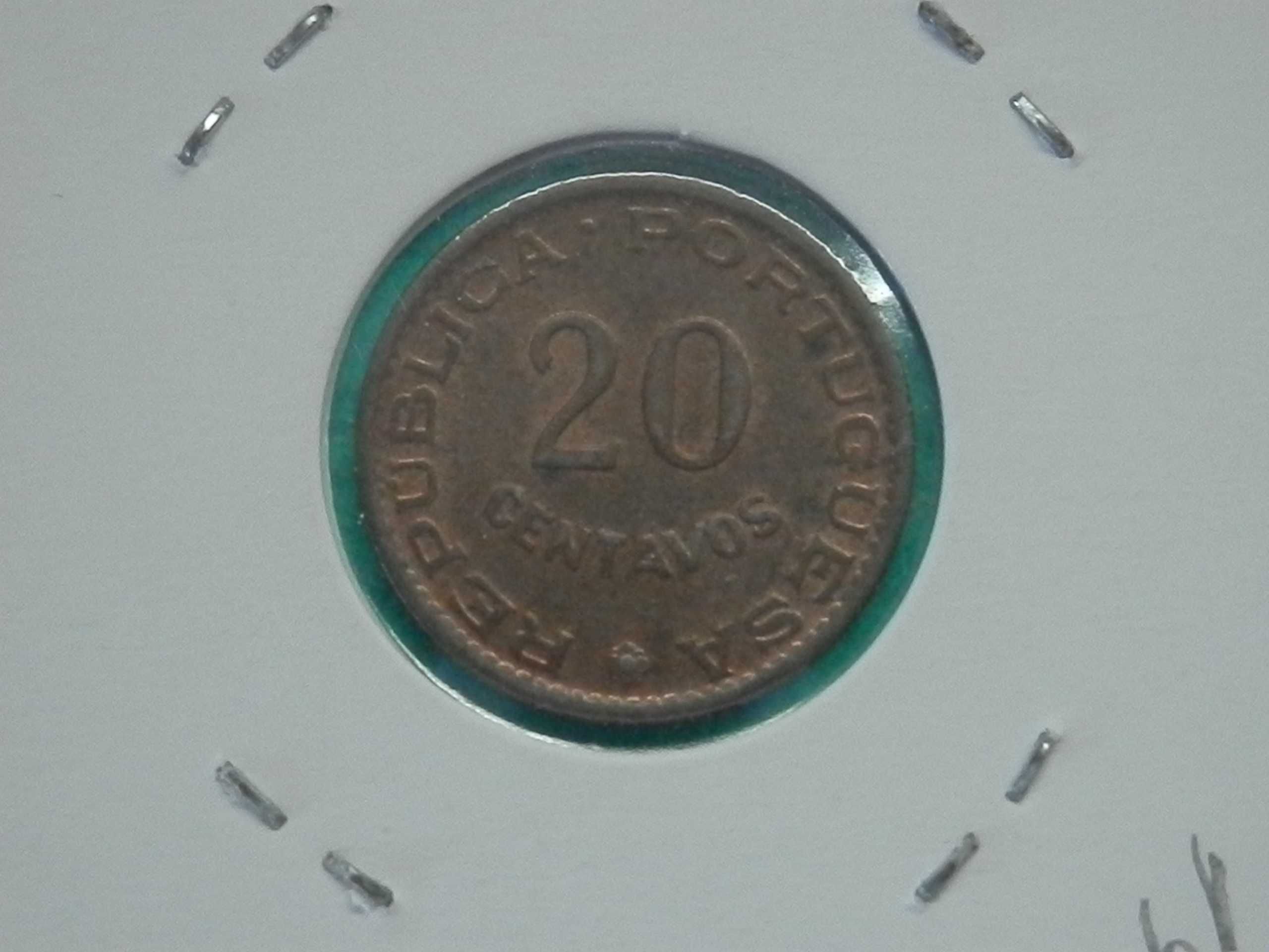 493 - Moçambique: 20 centavos 1961 bronze, por 2,00