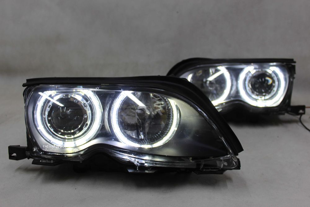 Lampy przednie przód BMW 3 III E46 01-05 Lift SEDAN RINGI LED IGŁA!