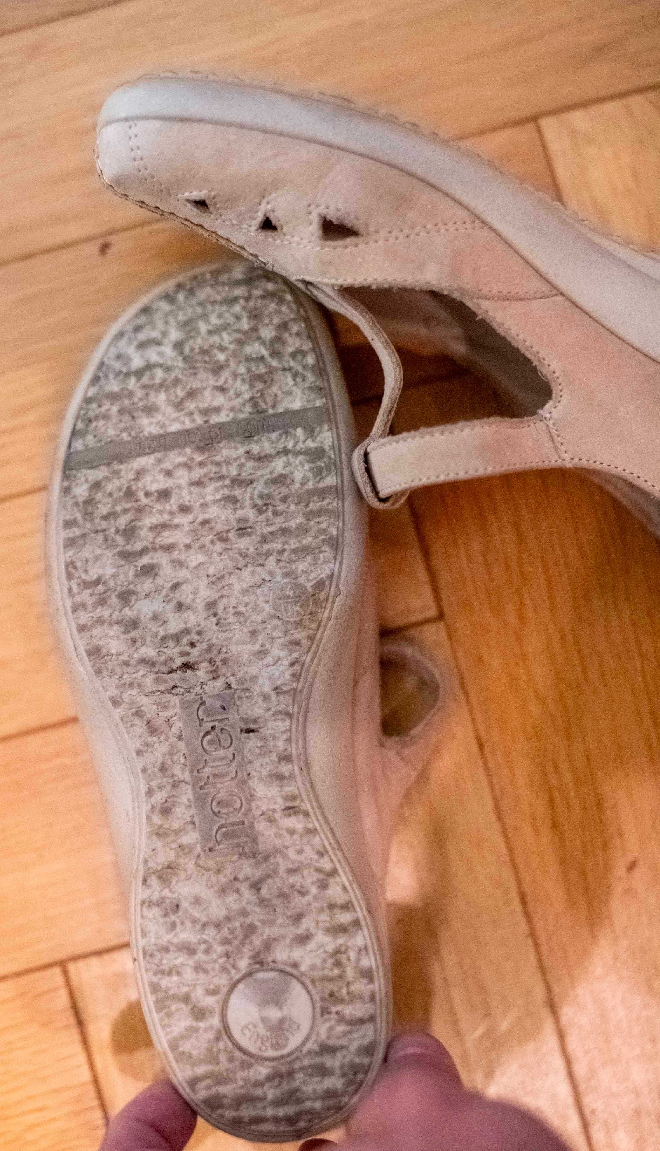 Buty Hotter Nutmeg Soft Beige Nubuck UK 4 EUR 37 Pumps Mary Jane