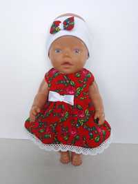 Sukienka dla lalki bobas42-45 cm takiej jak baby Born