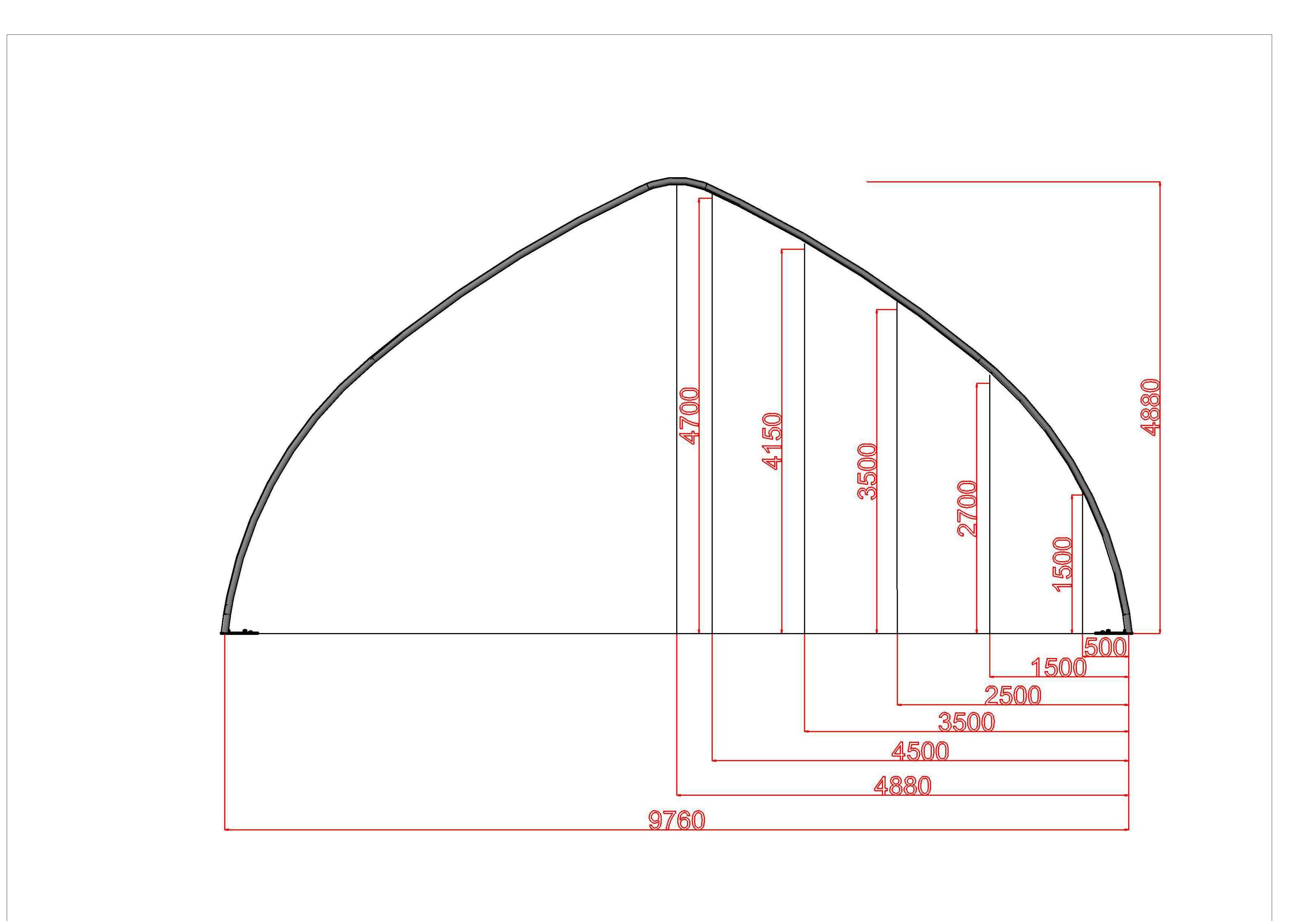 Hala namiotowa łukowa 10x20x5 m magazyn wiata konstrukcja bale bele