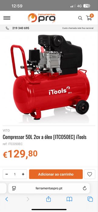 Compressor 50L 2hp 2Cv