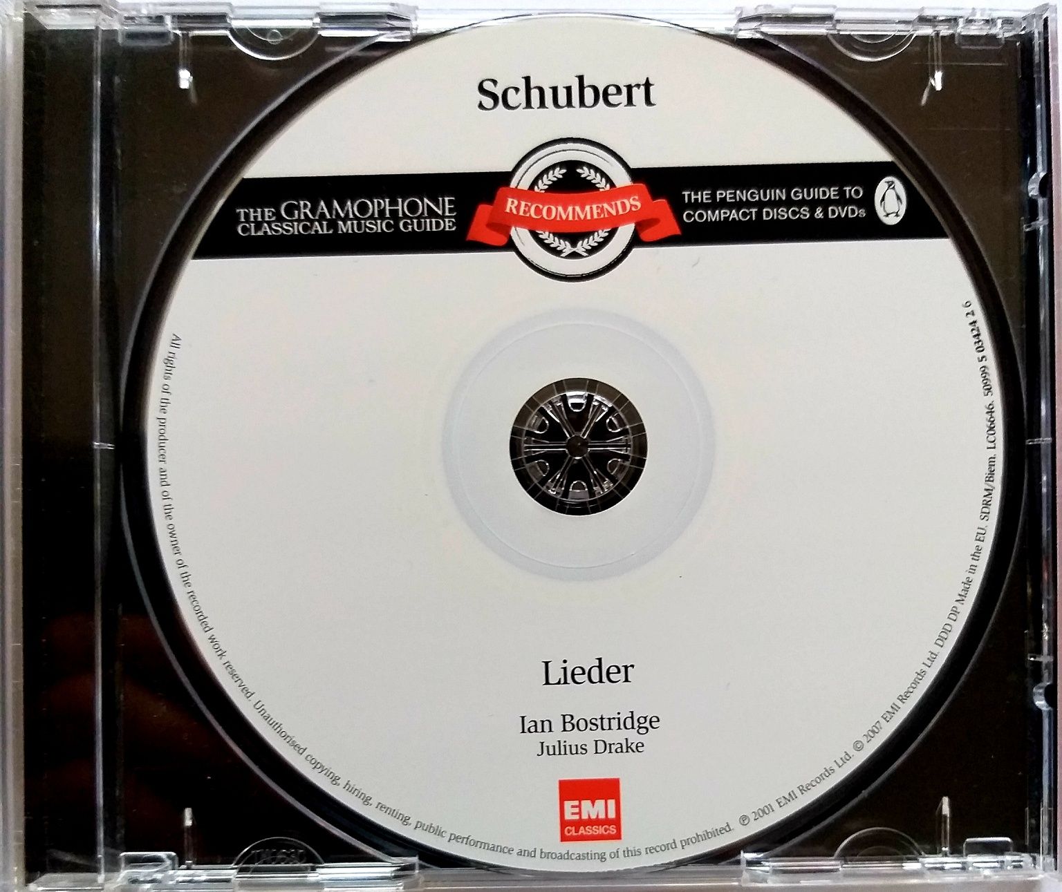 Schubert Lieder Ian Bostridge Julius Drake 2007r