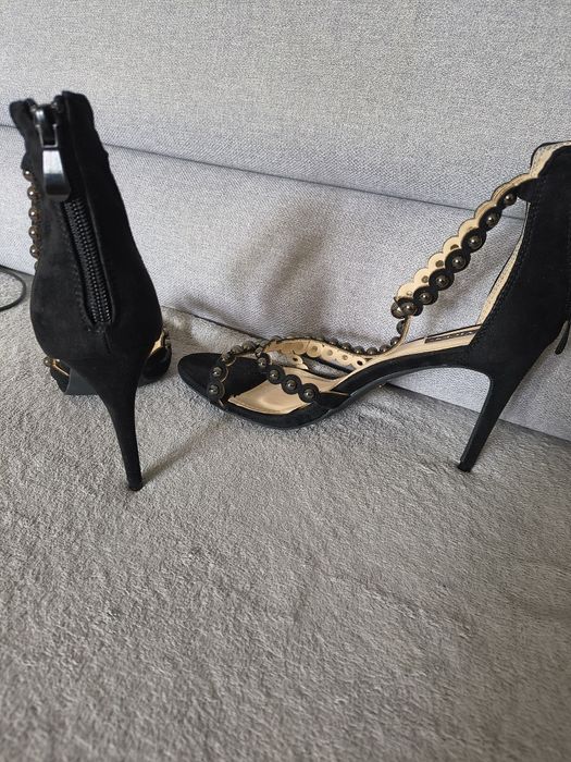 Szpilki sandały czarne