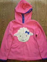 Bluza polarowa różowa dla dziewczynki 104 z owieczką
