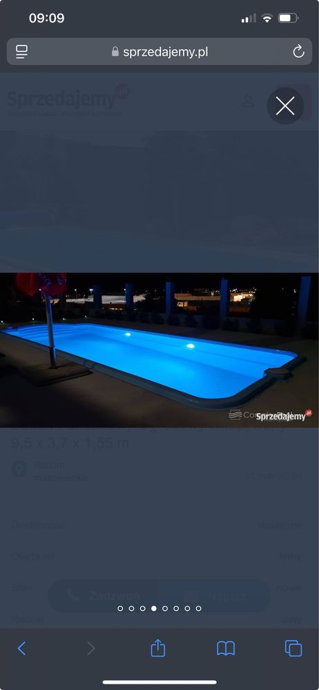 Basen używany 10x 3.5 m