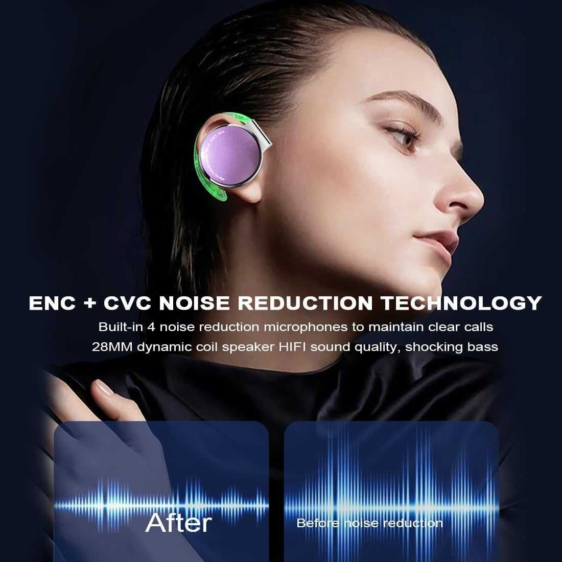 Słuchawki z klipsem Bluetooth sport V5.3
