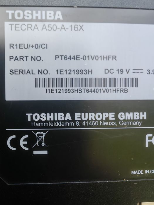Laptop Tochiba Tecra A50-A