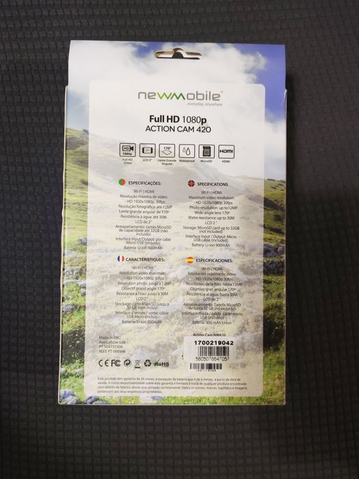 Câmera de Filmar Action Cam Full HD 1080p