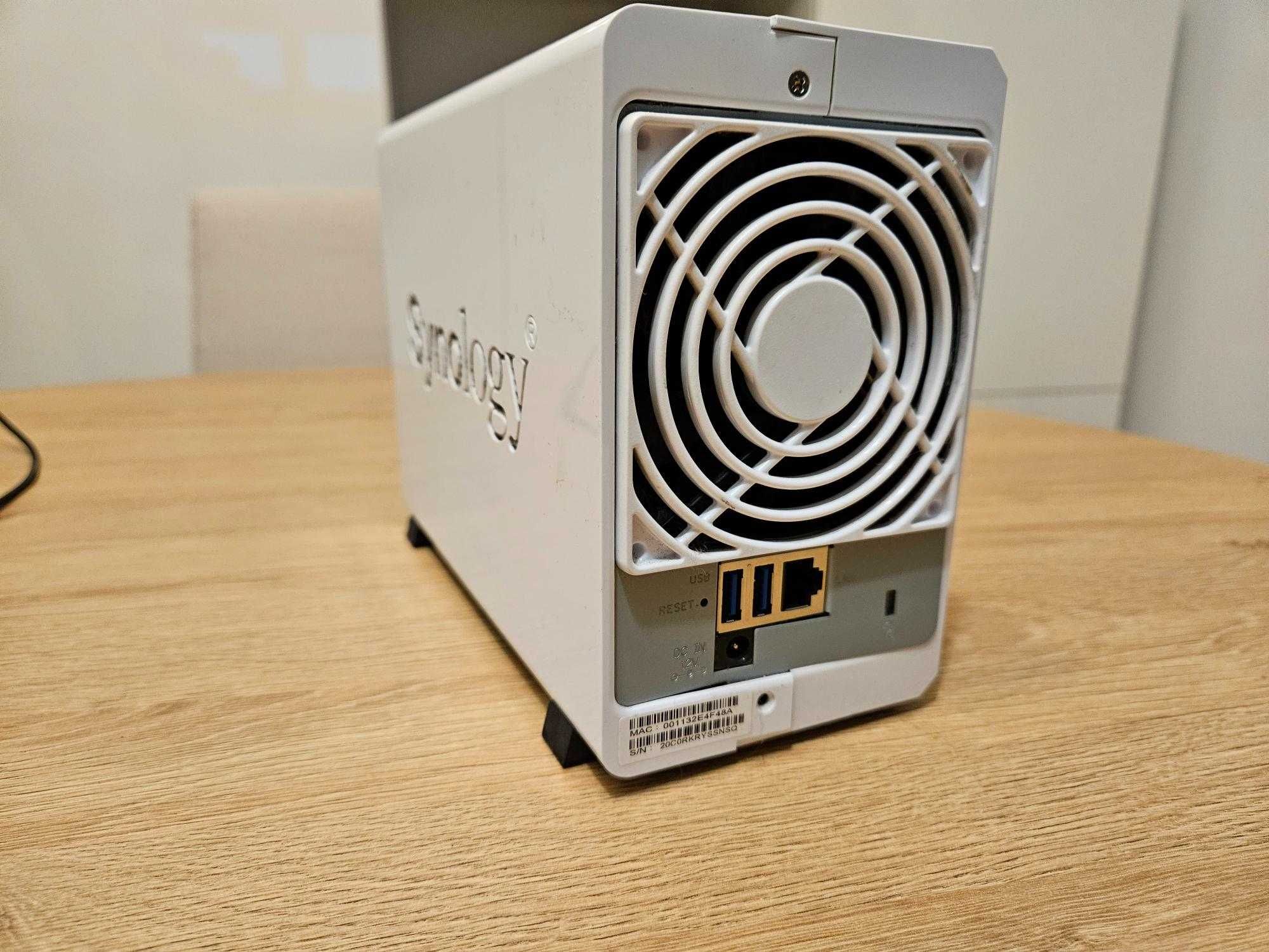 Serwer NAS Synology DS220j + 2x 2TB Seagate – sprawny, gotowy do pracy