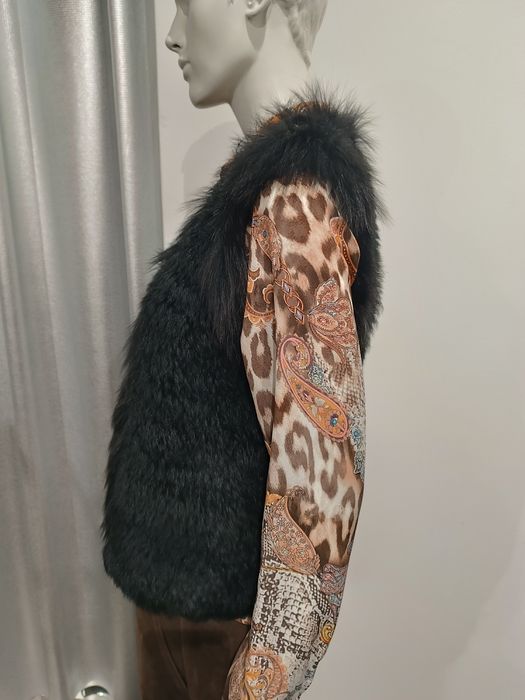 Nowa luksusowa kamizelka futro naturalne królik NC Noce Connection 40