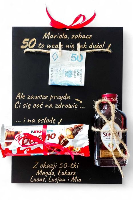 Ramka na pieniądze PREZENT 30 wcale nie tak dużo 40_50_60itd z oparcie