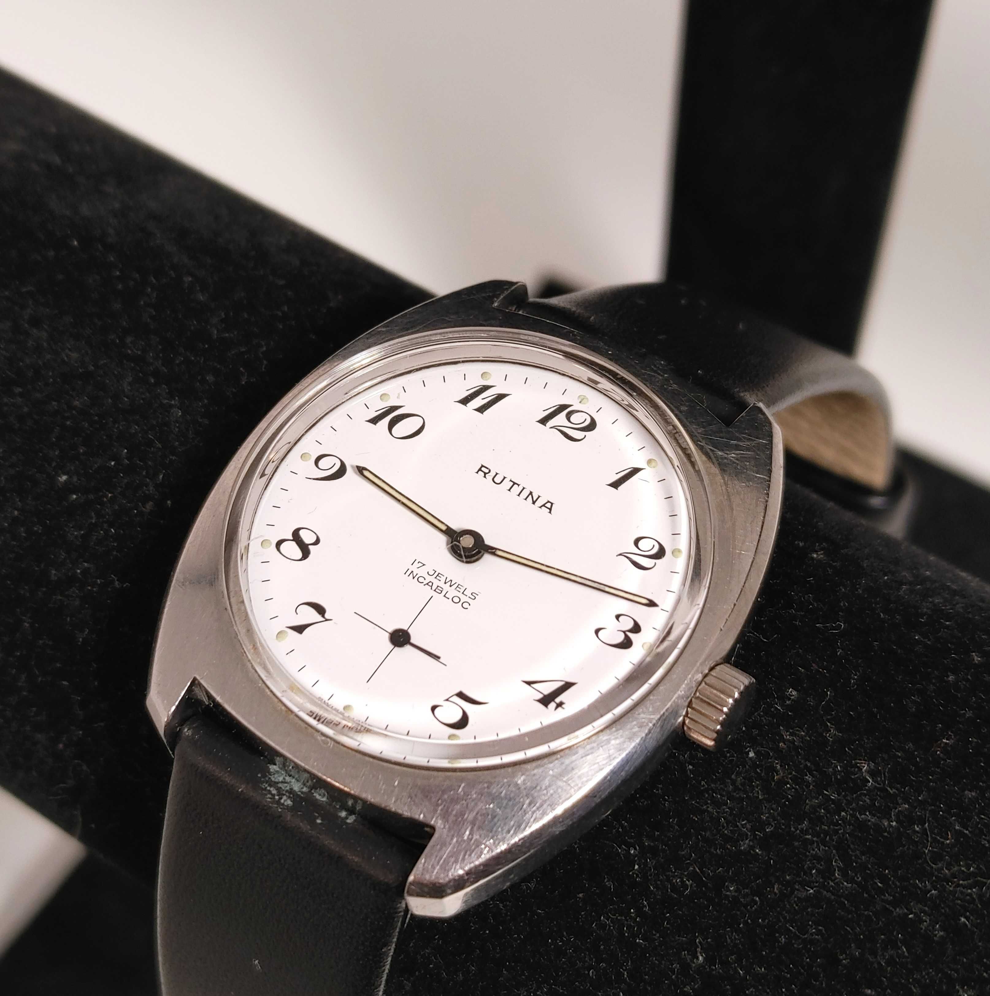 Klasyczny zegarek z lat 60/70 tych XX wieku RUTINA made in Swiss