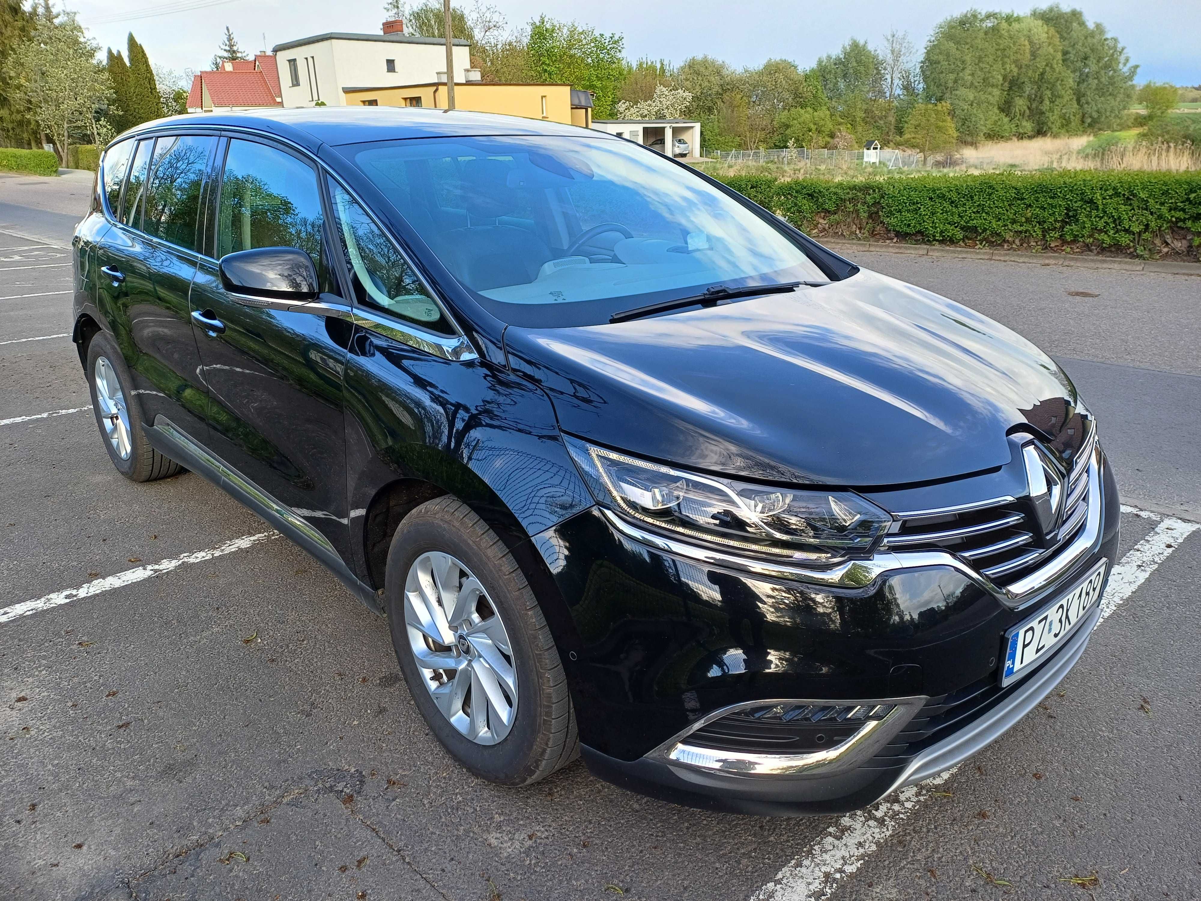 Renault Espace 1,6 DIESEL kolor czarny 5 osobowy rok produkcji 2015