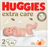 Нові Huggies 2 extra care, 82 шт підгузки, памперси