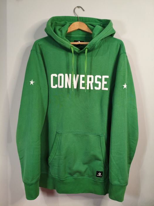 Zielona bluza hoodie Converse haft