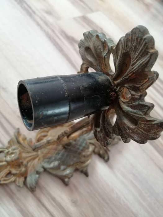 Kinkiet mosiężny zlocony antyk