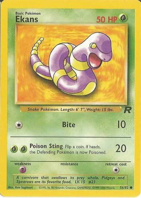 Karta POKEMON Ekans (TR 56) Stan M/NM Team Rocket