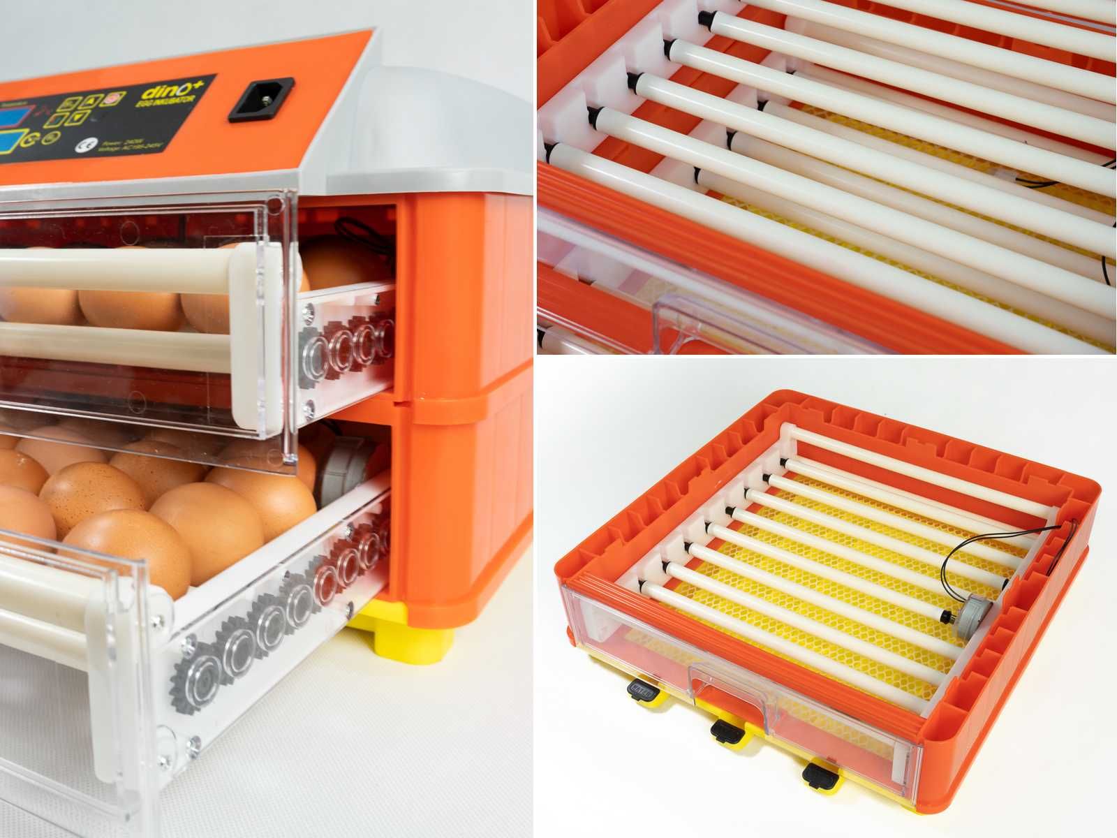 Inkubator AUTOMATYCZNY DINO na 92 jaj taca UNIWERSALNA na każde jajko