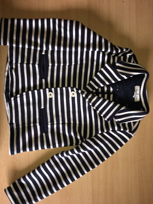 Casaco estilo marinheiro massimo dutti novo menina 5/6 anos