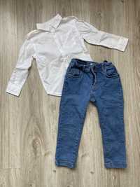 Komplet koszula jeansy 98 110