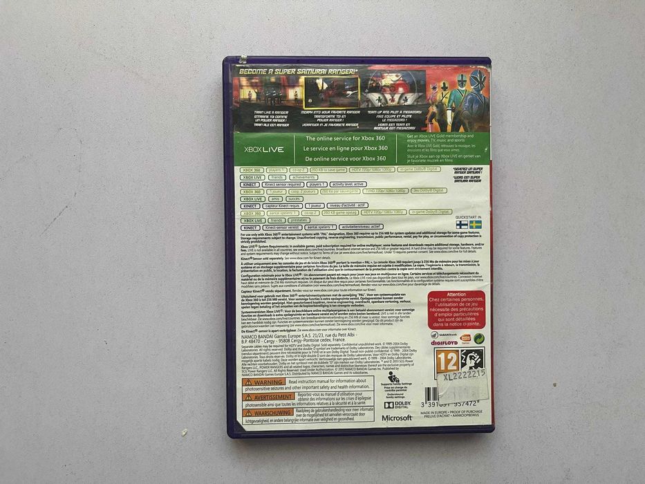 Power Rangers: Super Samurai Xbox 360 Kinect