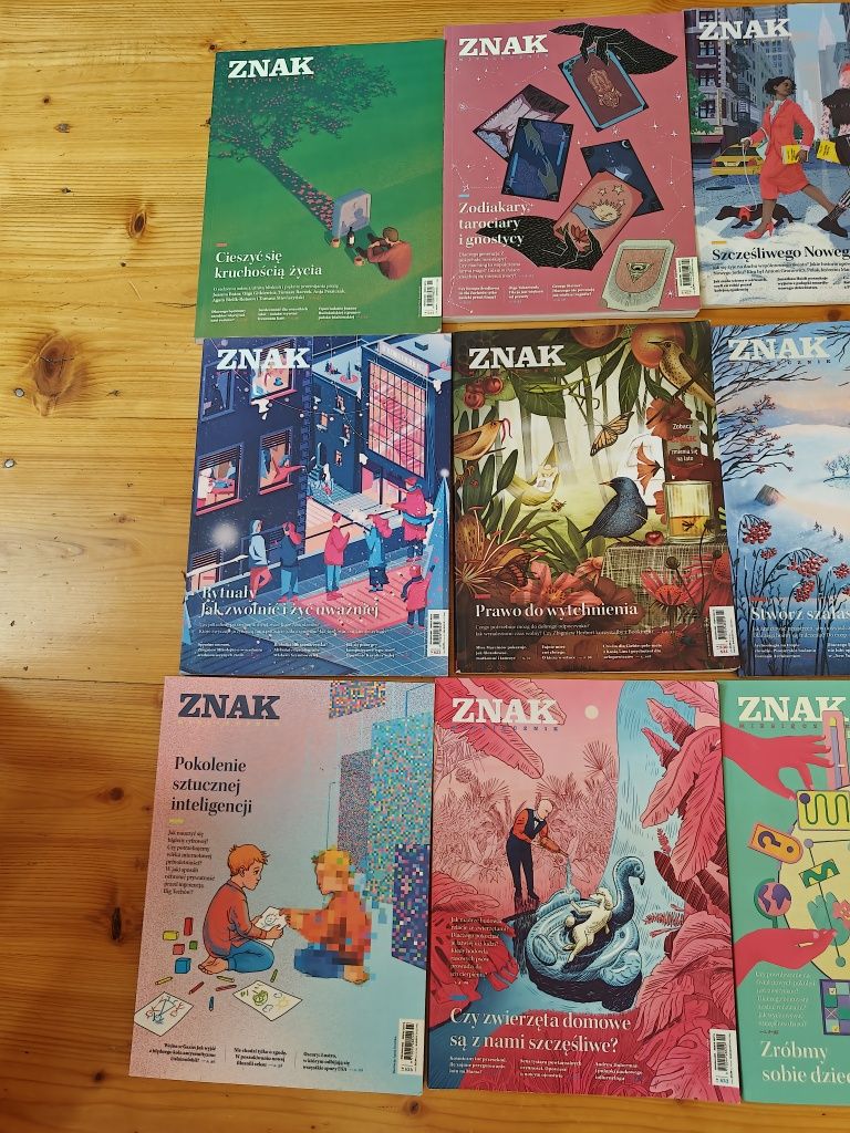 Miesięcznik Znak wybrane numery z lat 2023, 2024, 2025