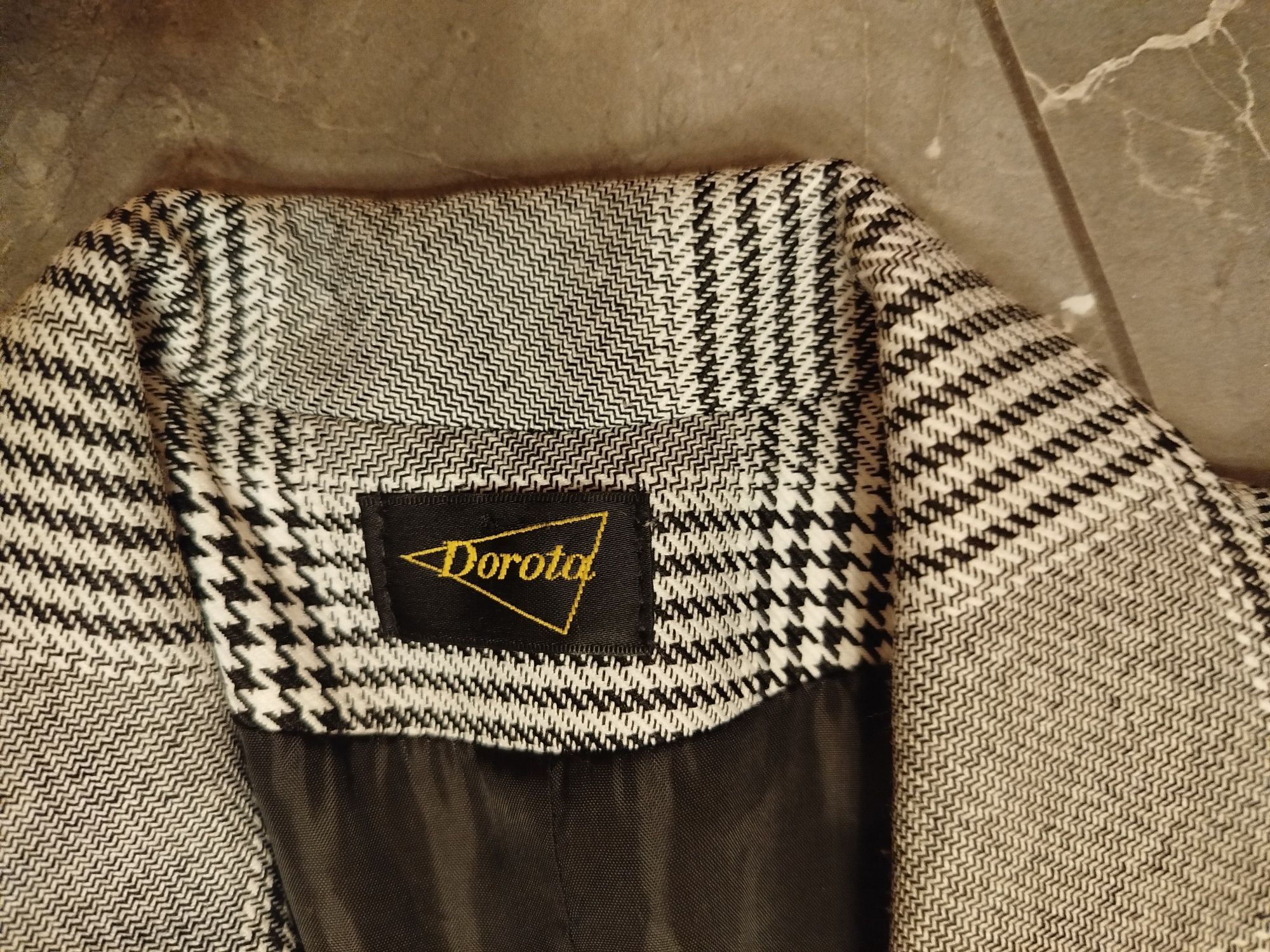 Elegancki żakiet damski w pepitkę L/XL