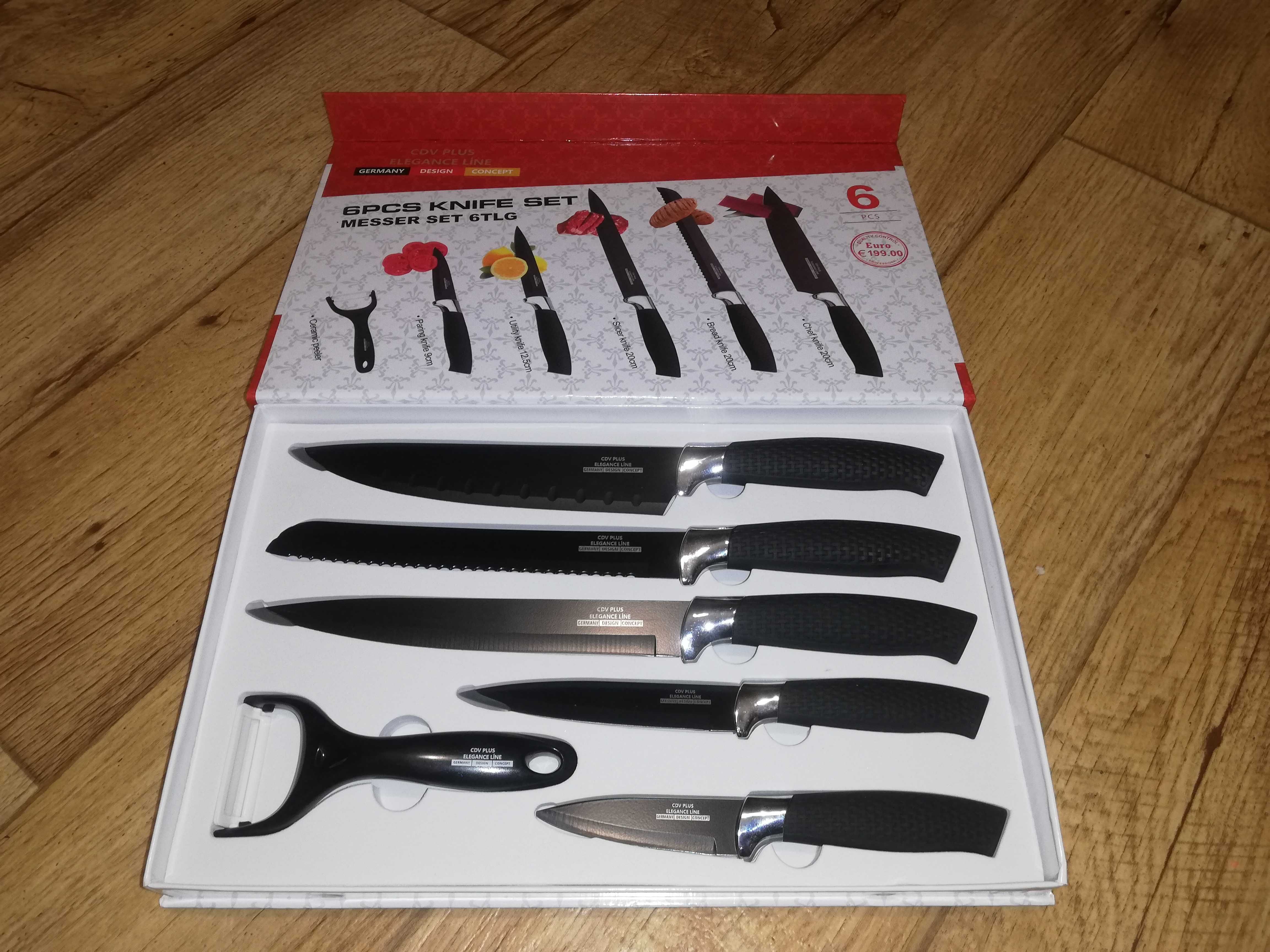 Noże 6 pcs knife set cdv plus elegance line