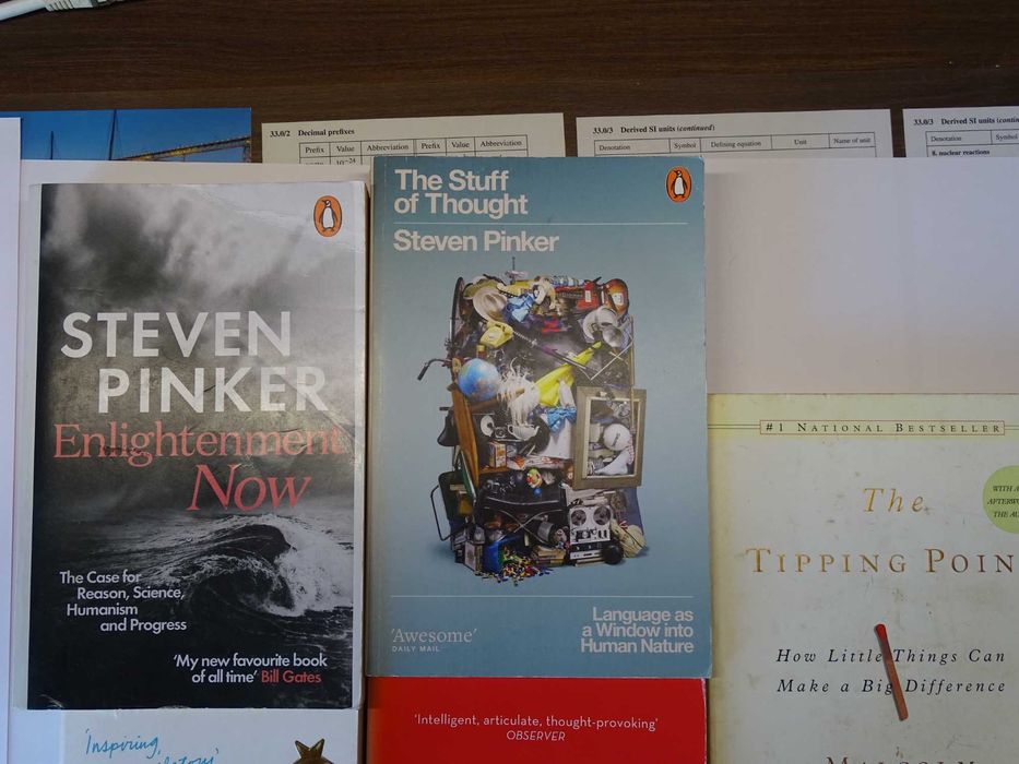 Livros de Malcolm Gladwell e Steven Pinker (Psicologia)