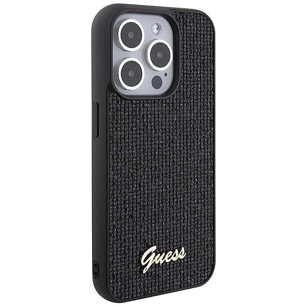 Etui Guess Disco Metal Script na iPhone 15 Pro - czarne