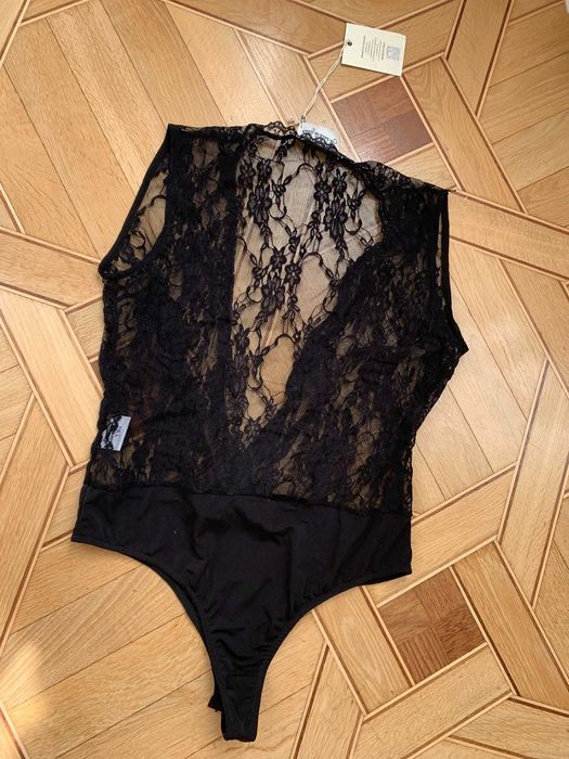 Женское черное кружевное боди je suis le fleur L