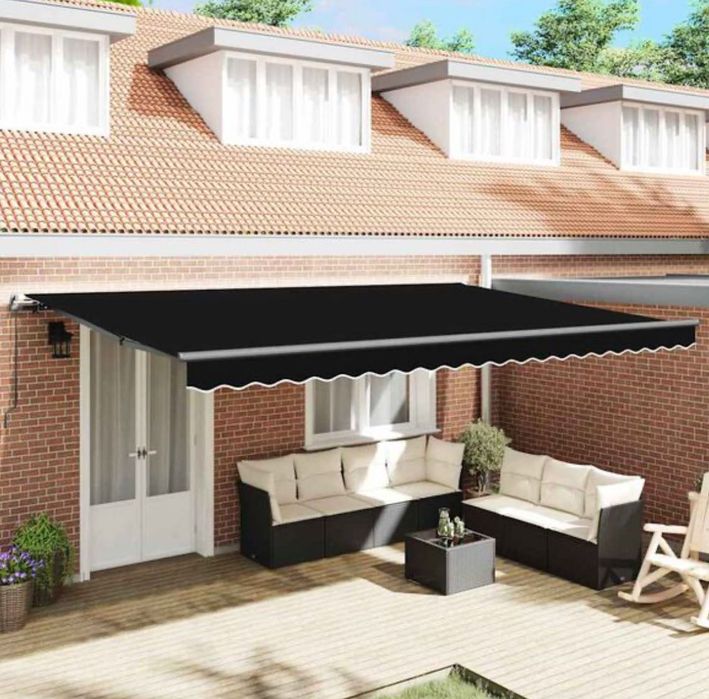 Ręcznie zwijana markiza, 500 x 300 cm,antracytowa