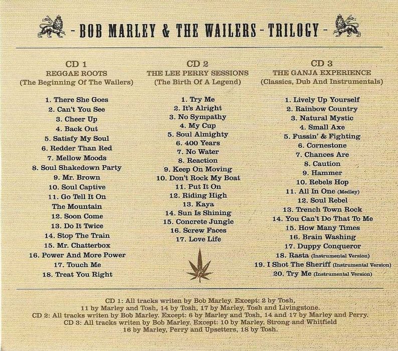 Bob Marley & The Wailers - - - - - Trilogy - - - - - 3 X CD