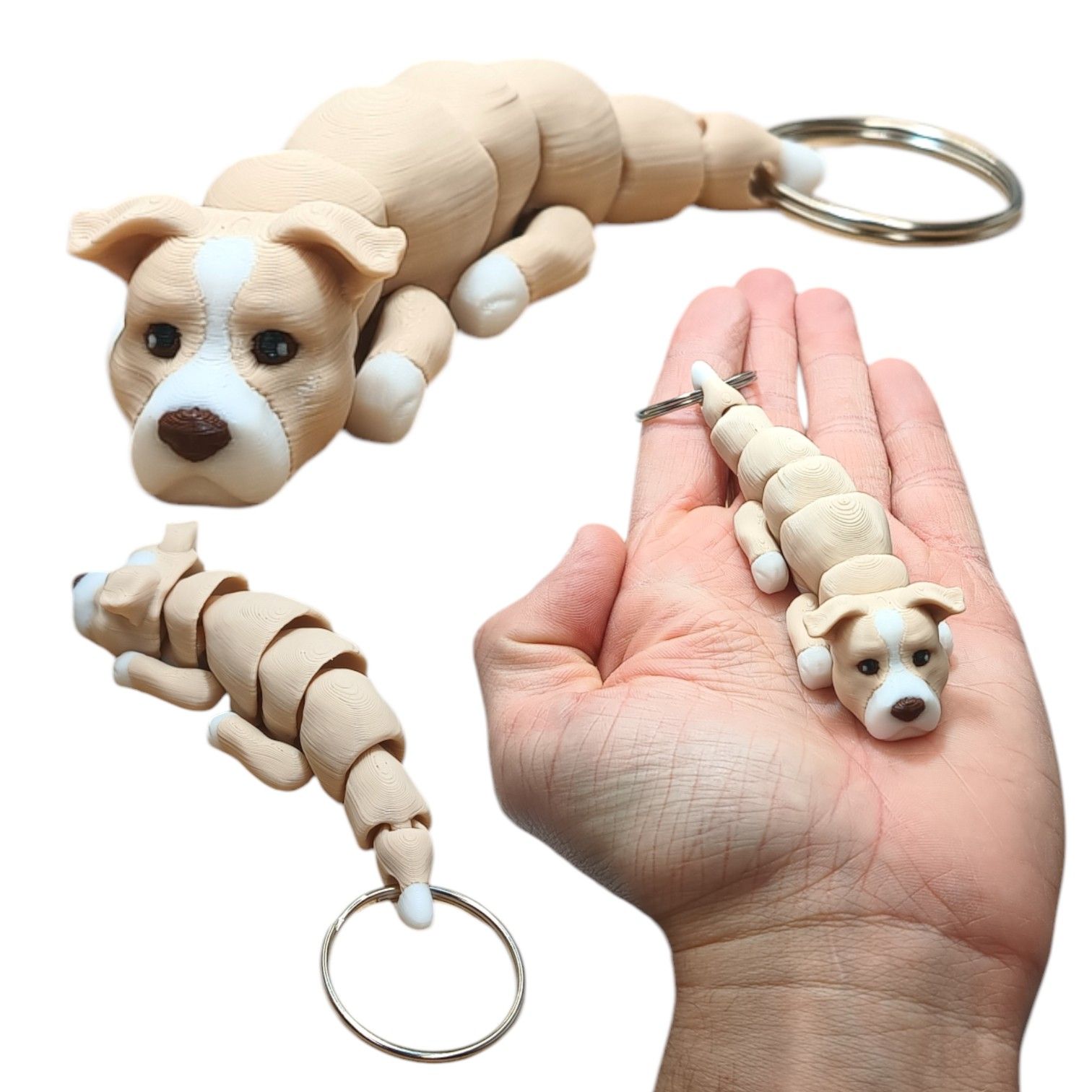 Ruchomy Brelok - Pitbull, American Pit Bull Terrier, Brelok, 90W2