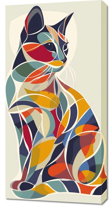 Obraz 50x100cm Kalejdoskopowy Kot