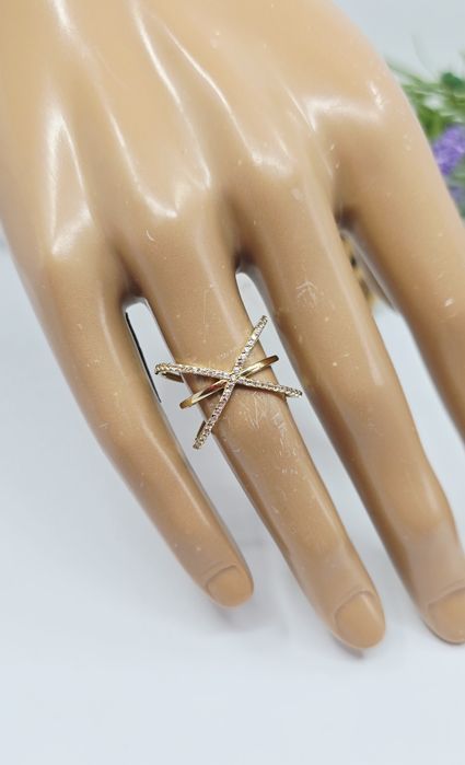 Złoty pierścionek próba 585 14k