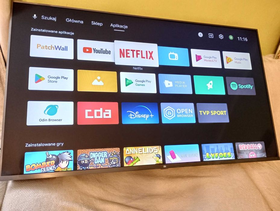 Bardzo dobry Xiaomi 55 cali Smart TV LED UHD 4K Wi-Fi YouTube Netflix