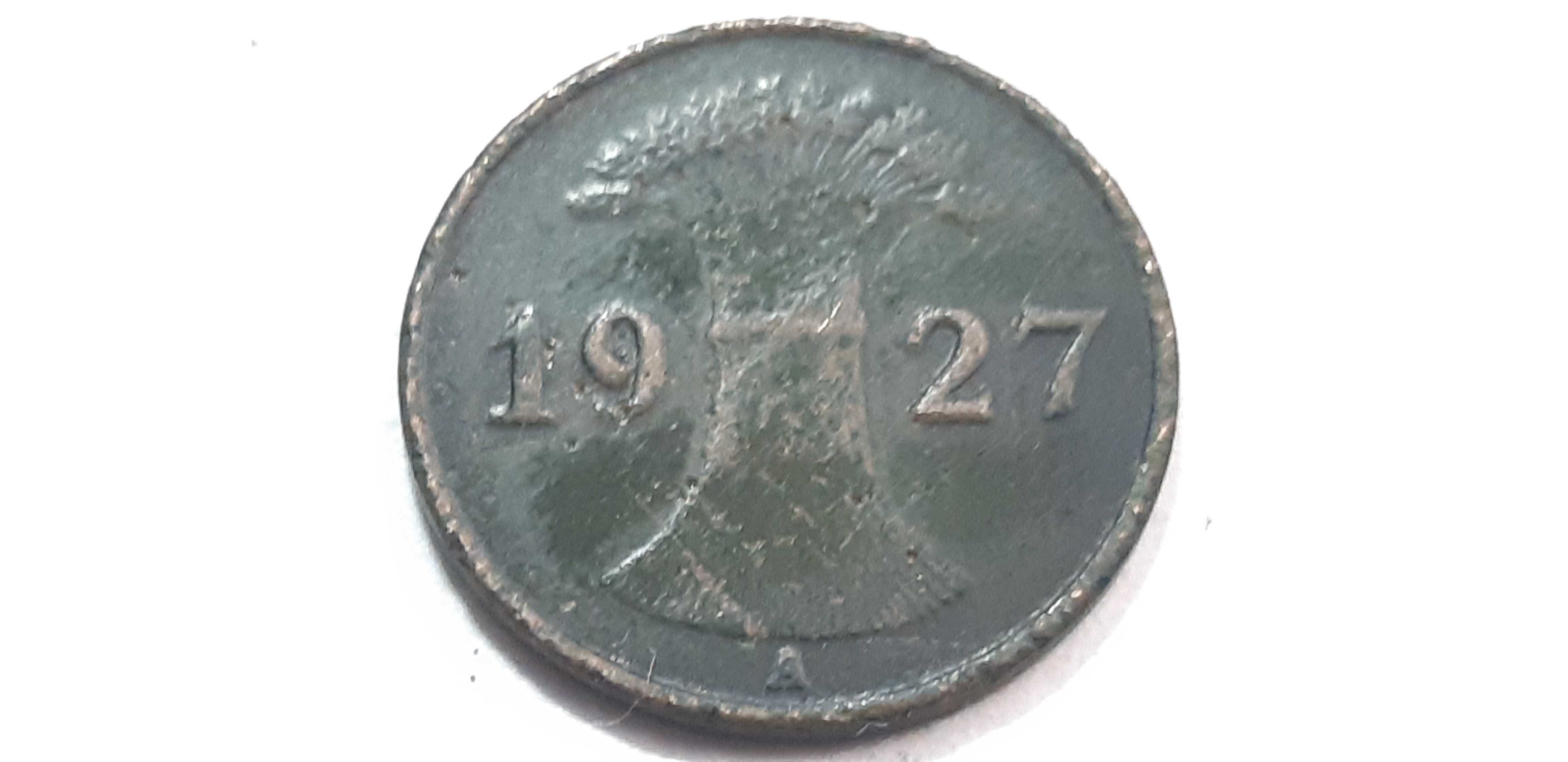 Niemcy Republika Weimarska - 1 fenig, pfennig 1927 - mennica A