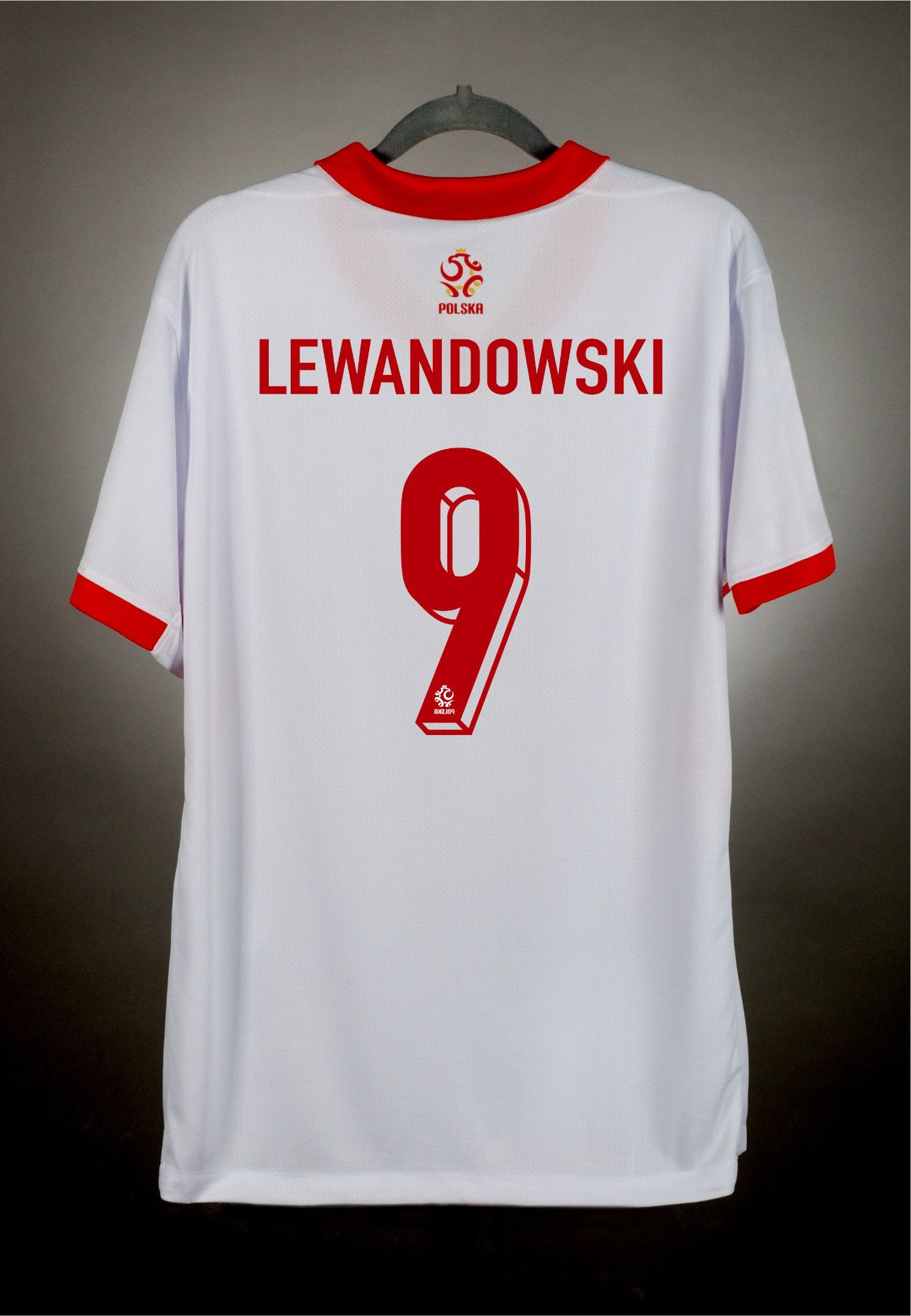Koszulka Reprezentacji Polski 2024 LN domowa LEWANDOWSKI 9 r. 24 48h