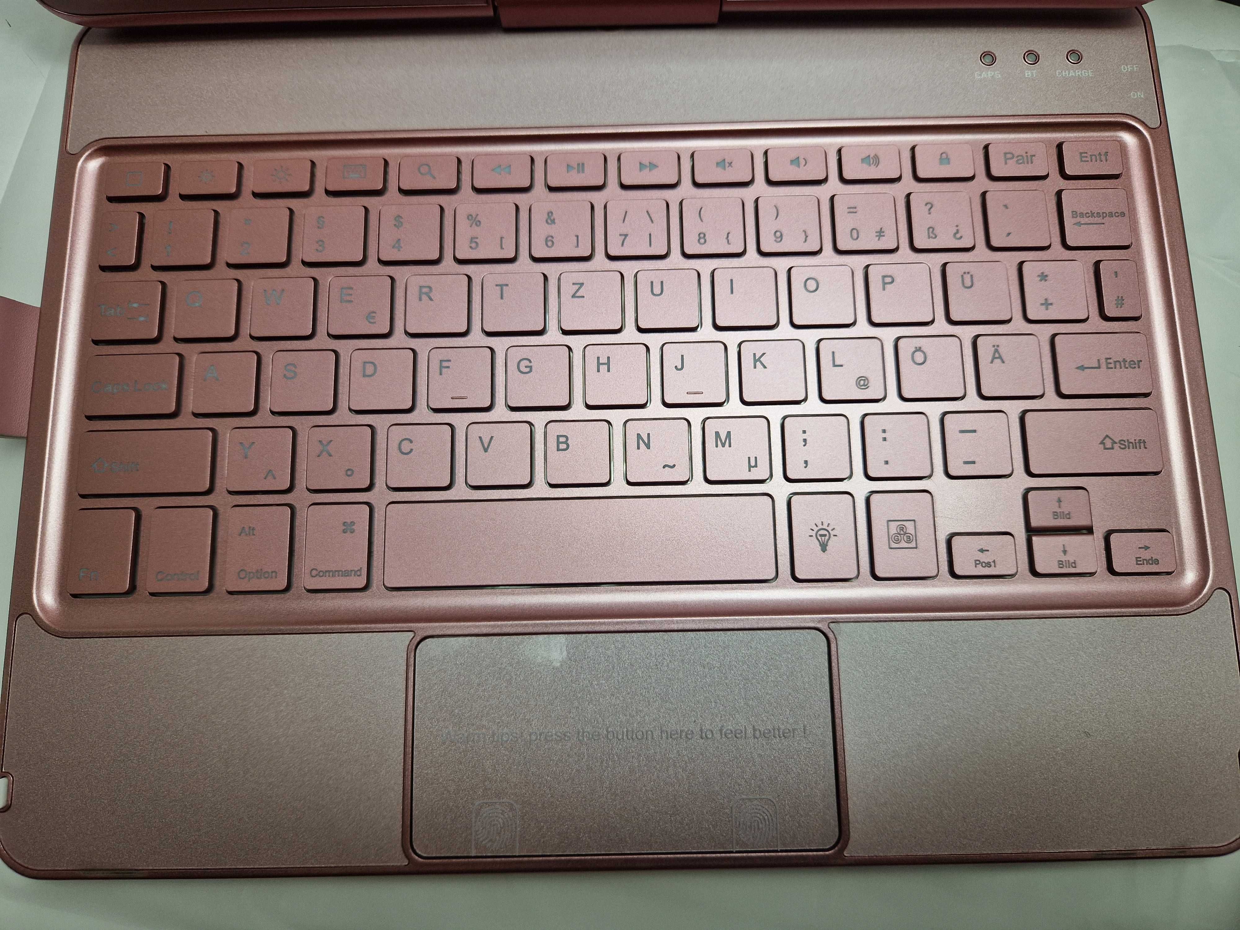 Etui z klawiaturą bezprzewodową do iPada CM-01 RÓŻOWE QWERTZ