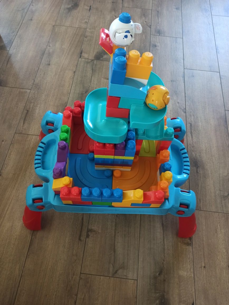 Klocki mega blocks zjeżdzalnia plus stolik